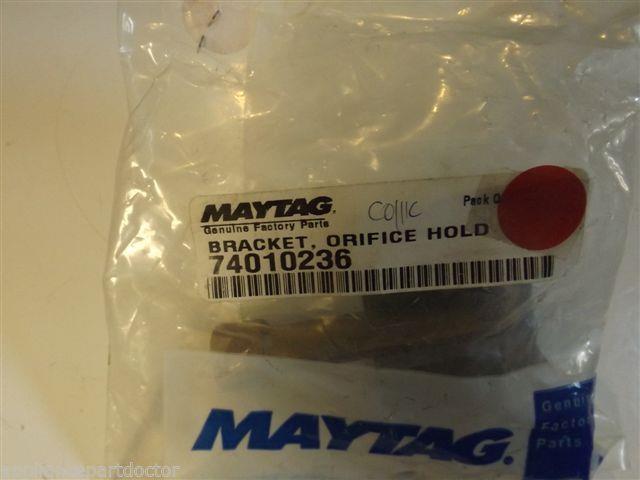 Maytag Admiral Gas Stove 74010236 Bracket, Orifice Holder NEW IN BOX Maytag Admiral Gas Stove 74010236 Bracket, Orifice Holder NEW IN BOX